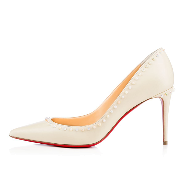 2016新作春コーデ  クリスチャン ルブタンスーパーコピー Christian Louboutin ★Anjalina アイボリーxマルチスパイク